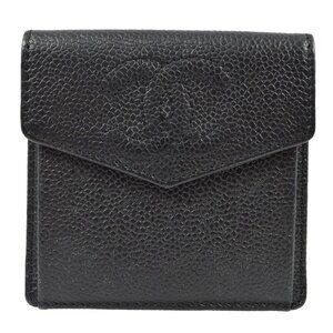 Chanel Black Caviar Coin Purse Wallet 161495